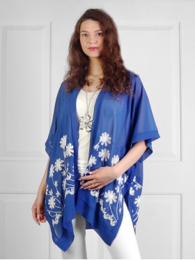 Fashion Flowy Kimono W/ Floral Design 